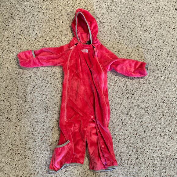 The North Face Toddler Fleece Hooded Zippered Snuggle Snow Suit Bunting 6 - 12m - Picture 2 of 11